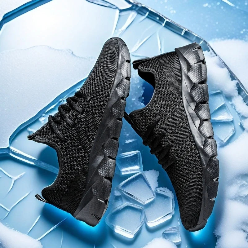 Herresneakers i mesh, lette damesko, afslappede flade sko, herreløbesko, sportssko, bløde tennissko, åndbare herresneakers