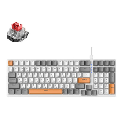 K3 Mechanical Gaming Keyboard Red/Blue Switch 100 Keys Gamer Mechanical Keyboard USB Charging Wired for Game Laptop PC Russian