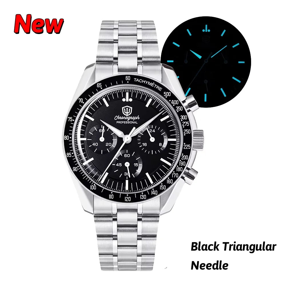 Watchdives New Wd1863 Quartz Men Watch VK63 Chronograph Bubble Sapphire Waterproof 39Mm Steel Top Brand Luxury Business Watch
