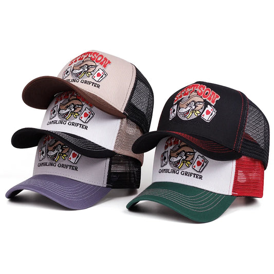 2025 Personalized New Baseball Hat STETSON Wolf Head Poker Truck Hat Street HipHop Hat Daily Casual Wear Sunshade Net Hat Unisex