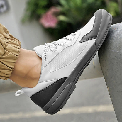 Leisure Walk Men Casual Shoes Fashion Genuine Leather Sneakers Outdoor Male Sports Shoes Non-Slip Walking Shoes Treking Footwear