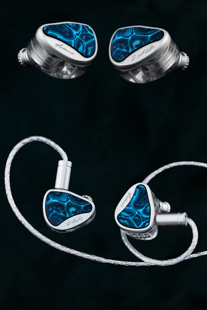 INAWAKEN Dawn Mistwood In-Ear Monitor avec transducteur à diaphragme diamant-or de 11,2 mm et cavité ergonomique imprimée en 3D