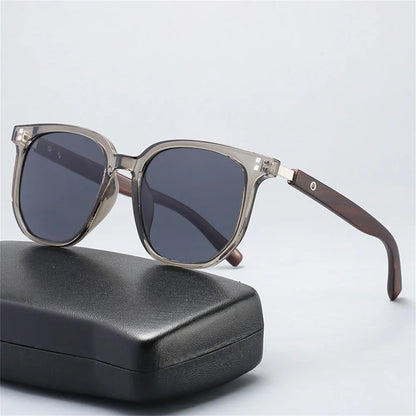 KLASSNUM Men Vintage Wooden Frame Sunglasses Classic Brand Sun Glasses Coating Lens Men Polarized UV Protection Driving Eyewear