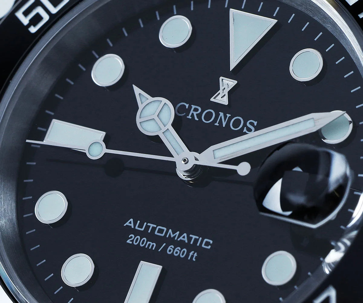 Cronos New 40mm Diver Men Watches Luxury Miyota9015 Automatic Mechanical Watch Sapphire Crytal Waterproof 200m AdjustClasp L6045