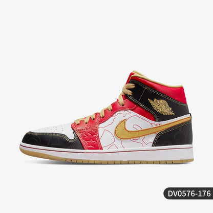 Nike Genuine Air Jordan 1 Mid SE GC Men's and Women's Basketball Shoes DV0576-176
