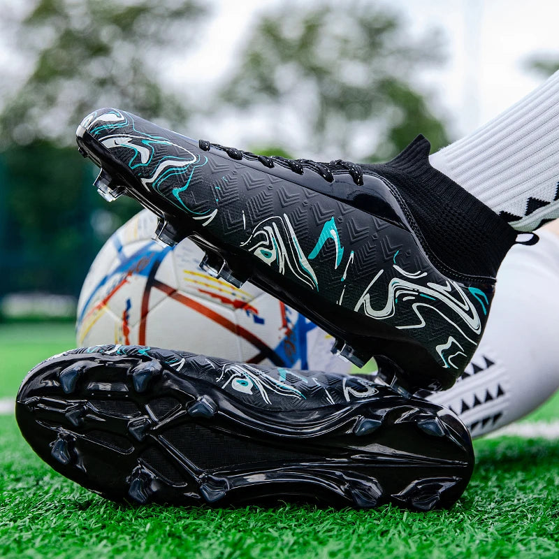 Nouvelles Chaussures de Football FG pour Hommes – Modèle Original Professionnel et Résistant pour Matchs – Crampons Longs pour Entraînement