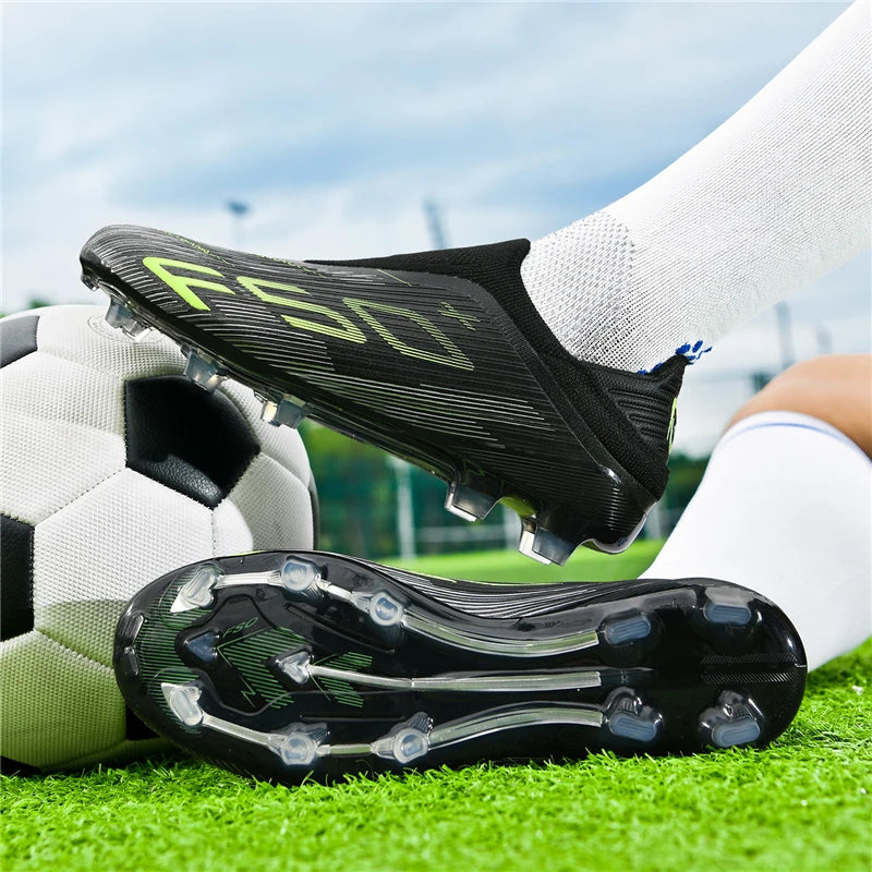 New Men Football Boots Match Grass Cleats High-quality Soccer Shoes Futsal Sneakers Non-Slip Indoor Hot-selling High-top Outdoor