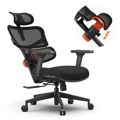 NEWTRAL NT001 Ergonomic Chair Adaptive Lower Back Support 3 Recline Angle Adjustable Backrest Armrest Headrest Nylon Base