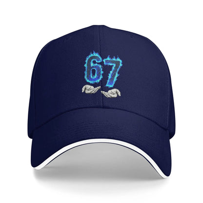 6 7 Meme Six Seven 67 Hands Meme Sun Baseball Cap Summer Unisex Men Logo Trucker Hat Sunscreen Stylish Tennis Skate Snapback Cap