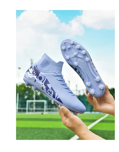 Chaussures de football roses tendance, chaussures de football professionnelles légères pour hommes, chaussures de football antidérapantes, crampons de football originaux, baskets