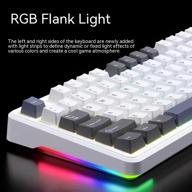 AULA F87Pro Mechanical Keyboard 2.4g/USB/Bluetooth Tri Mode Wireless 87 Key 5 Layer Silencing Filling Suitable For Gaming + Typing