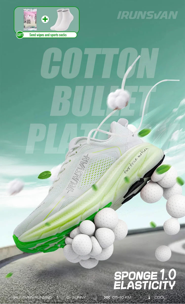 IRUNSVAN  New Carbon Plate Marathon Running Shoes Lightweight Shock-Absorbing And Suitable For Men's Sports Shoes