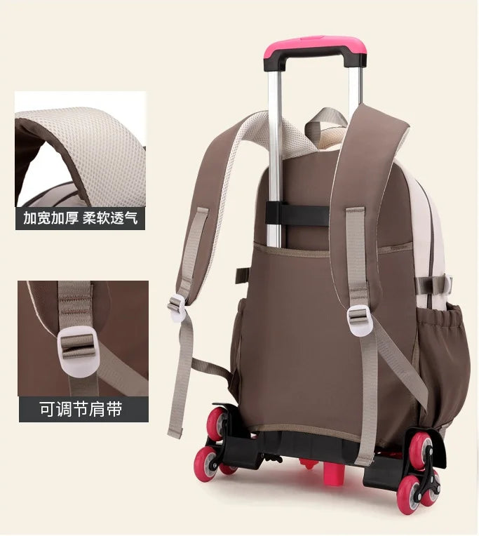 Fortnite Student Rolling Backpack Large Capacity Waterproof Lightweight Design Minimalist Laptop School Bag Casual Travel Bag