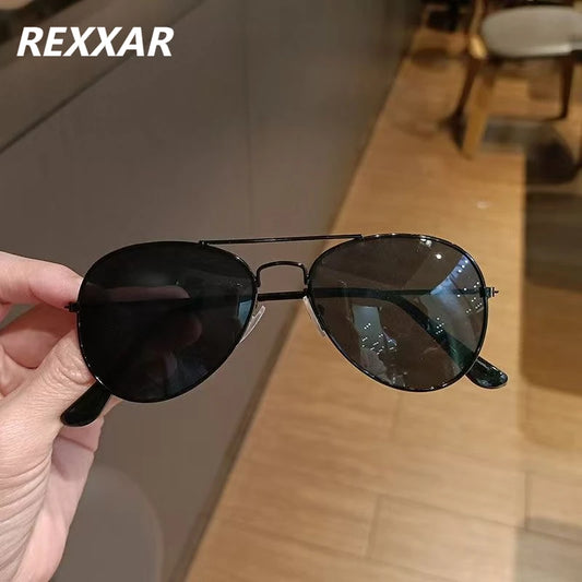 Classic Pilot Children Sunglasses UV400 Metal Vintage Driving Sun Glasses Outdoor Cute Girl Boy Fashion Summer UV Kids Eyewear