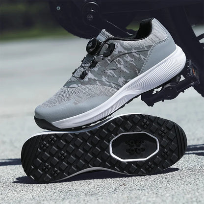 Cycling Sneakers MTB Men's Sports Dirt Bike Shoes SPD Pedal Mountain Bicycle Footwear Speed Racing Flat Off-Road Cycling Shoes