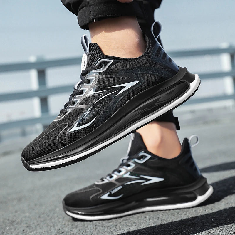 Baskets d'extérieur pour hommes, chaussures de course respirantes et antidérapantes à coussin d'air, de Jogging, de Sport, légères, décontractées
