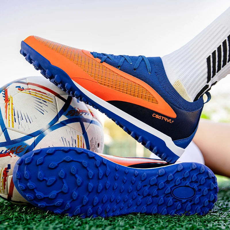 New Men Soccer Shoes Professional Society Turf Training Football Field Boots Non-Slip TF/FG Indoor Football Shoes 32-45