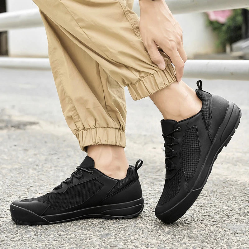 Leisure Walk Men Casual Shoes Fashion Genuine Leather Sneakers Outdoor Male Sports Shoes Non-Slip Walking Shoes Treking Footwear