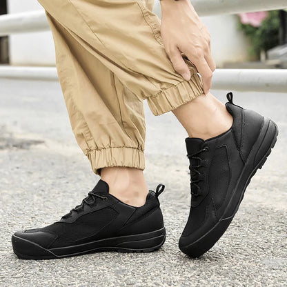 Leisure Walk Men Casual Shoes Fashion Genuine Leather Sneakers Outdoor Male Sports Shoes Non-Slip Walking Shoes Treking Footwear