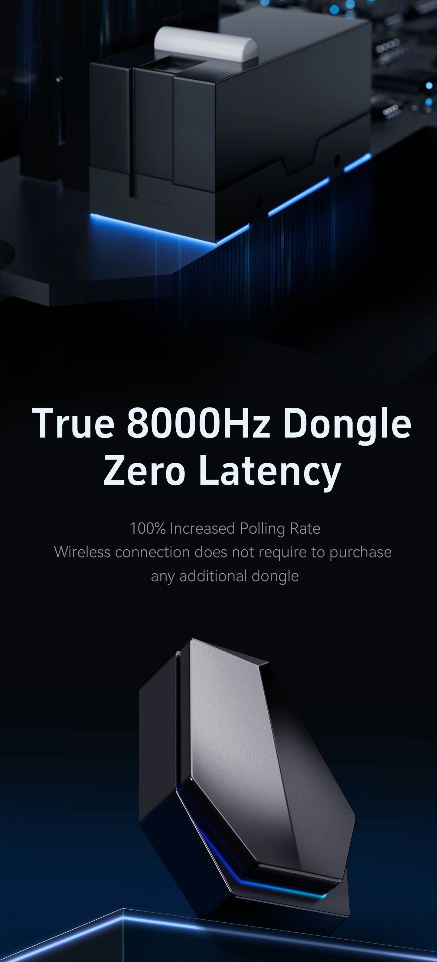 Mouse da gaming wireless ATK BlazingSky F1 Extreme PAW3950 Ultra Dual-Mode 8000Hz 35g leggero per e-sport FPS