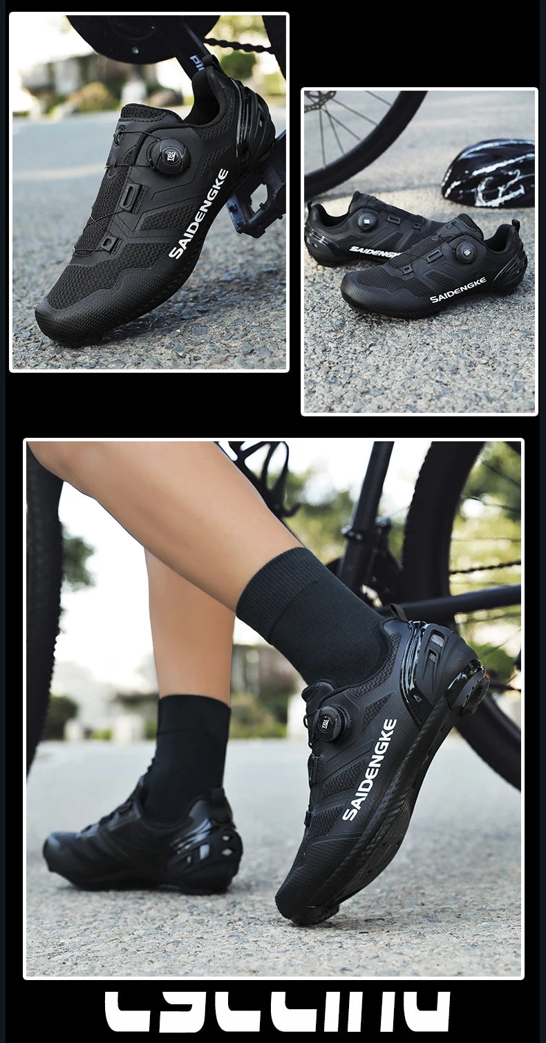 Sapatilhas de Ciclismo Unissexo Novas Profissionais Leves Luxyry Originais para Estrada em Borracha MTB Corrida Bicicleta Moda Bike Street Sports