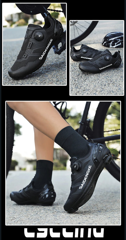 Sapatilhas de Ciclismo Unissexo Novas Profissionais Leves Luxyry Originais para Estrada em Borracha MTB Corrida Bicicleta Moda Bike Street Sports