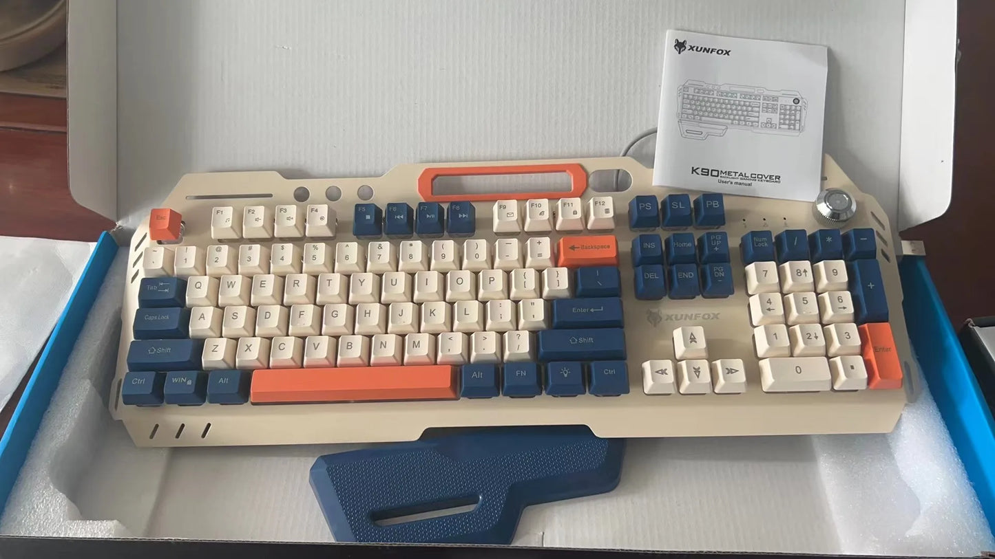 Russian Gaming Keyboard With Russian Layout Spanish Arabic Korean Keyboard Mouse Gamer 104 Keys 100% Layout Wired RGB Light K90