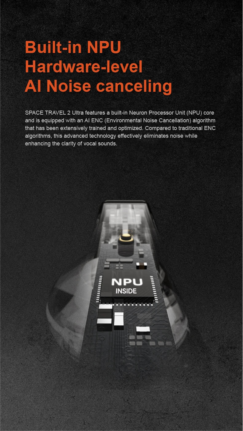 MOONDROP Space Travel 2 ULTRA TWS Bluetooth earphone ANC LDAC Bluetooth 6.0 55ms Low-latency Game Mode gaming headset