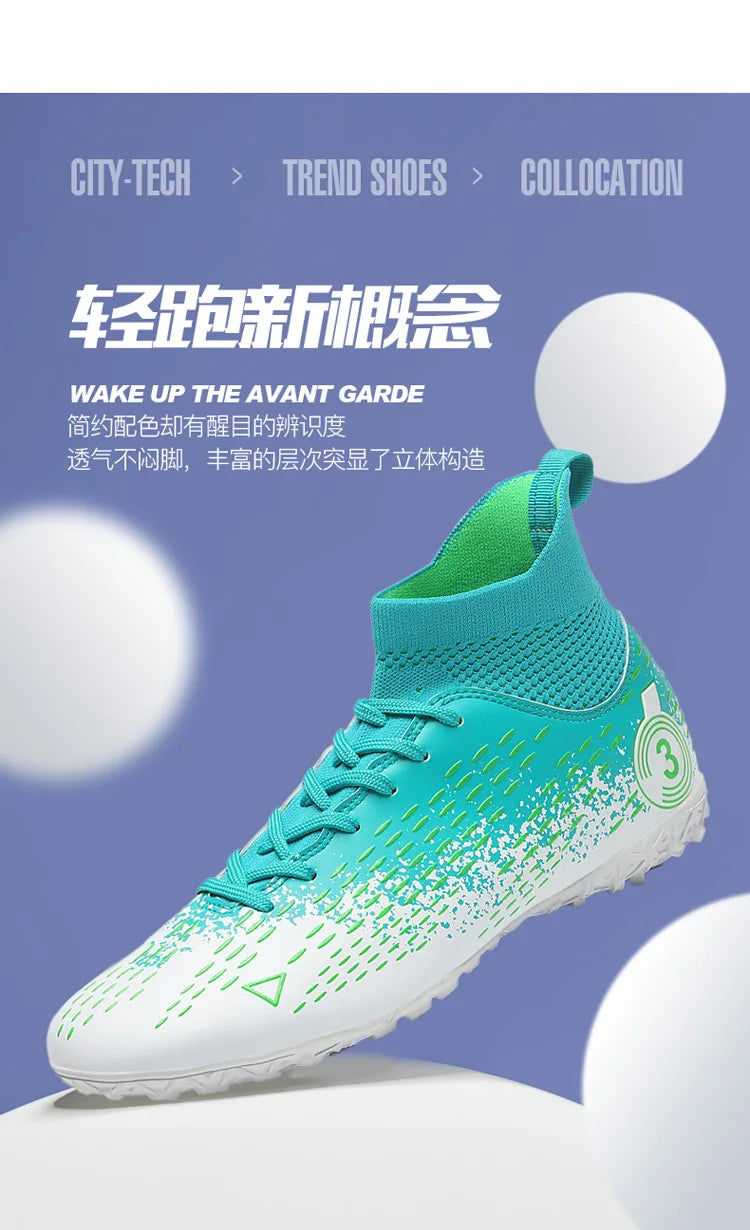 Teenage Adult Football Shoes New Fashion Large Size Sneaker Outdoor Professional Competition Training Football Footwear 31-48