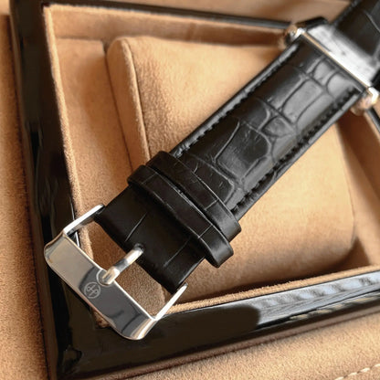 Men Watch Business Retro Classic Calendar Luxury Leather Waterproof Male Fashion Quartz Clock Watches with Box and Spare Battery