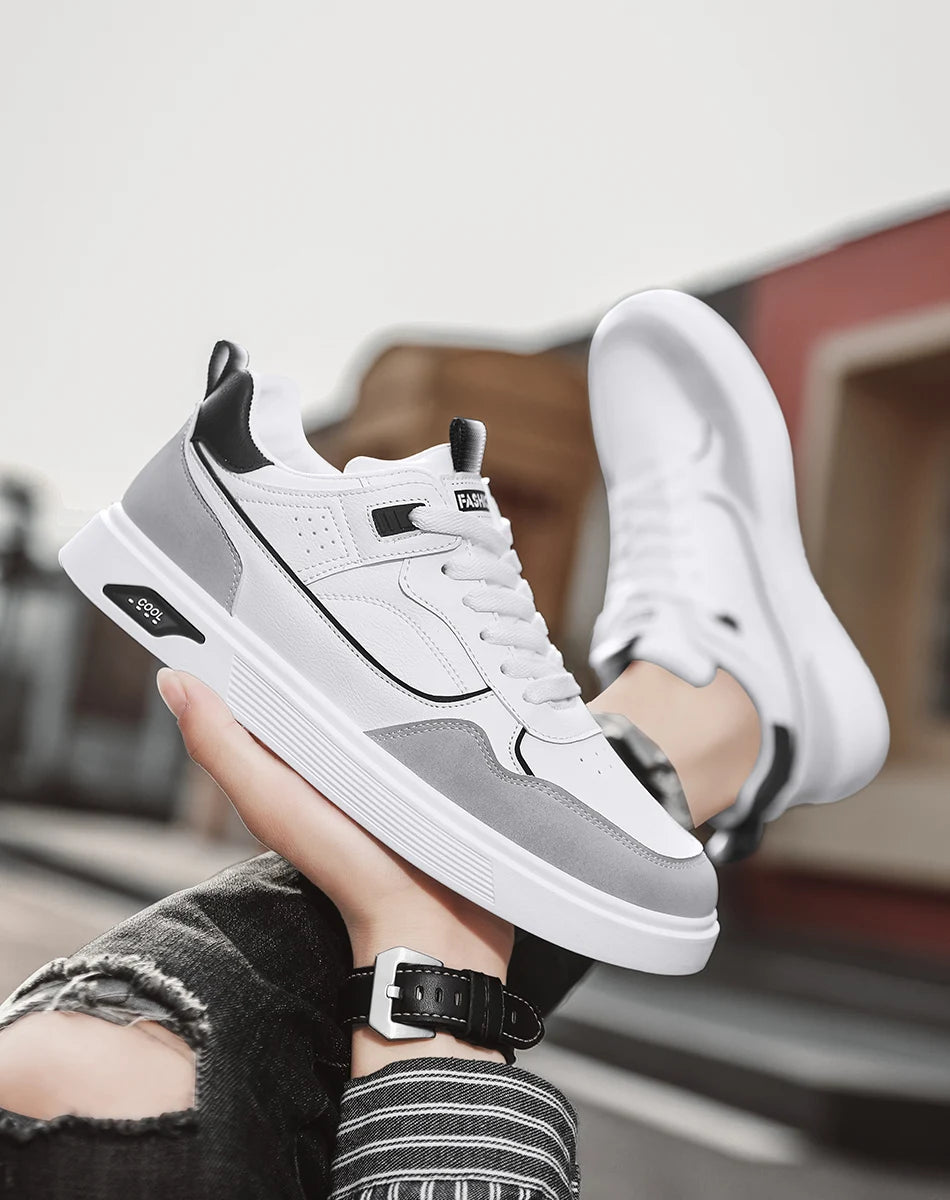 Męskie niskie buty sportowe na co dzień – modne trampki do koszykówki w stylu ulicznym, buty do skateboardingu dla nastolatków