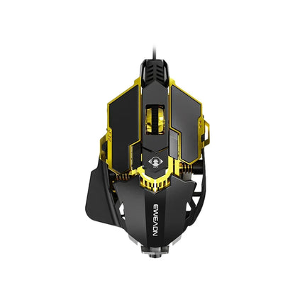 G5 Mechanical E-sports Wired Mouse, RGB 9 Button Macro Programming Gaming Mute Mouse, 12800 DPI for Desktop Computer Laptop