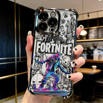 Popular Game FortniteS Plating Phone Case For Samsung S26 S25 S24 S23 S22 S21 S20 FE Note20 Edge Plus Ultra 4G 5G Anti Fall