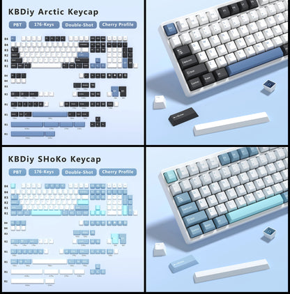 KBDiy GMK Illusion Set di tasti profilo Cherry Double Shot PBT ISO per tastiera meccanica gamer Kit Gaming stile rétro