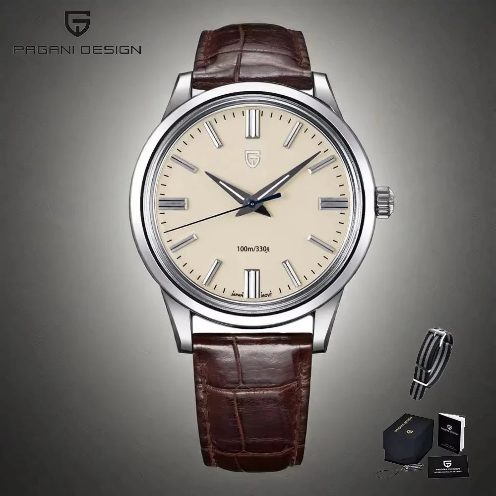 2025 PAGANI DESIGN 38MM Men's Classic Fashion Quartz Watches PD1731 VH31 Mov Stainless Steel Sport Waterproof Clock reloj hombre