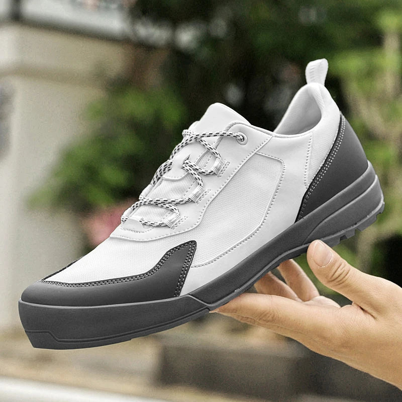 Leisure Walk Men Casual Shoes Fashion Genuine Leather Sneakers Outdoor Male Sports Shoes Non-Slip Walking Shoes Treking Footwear