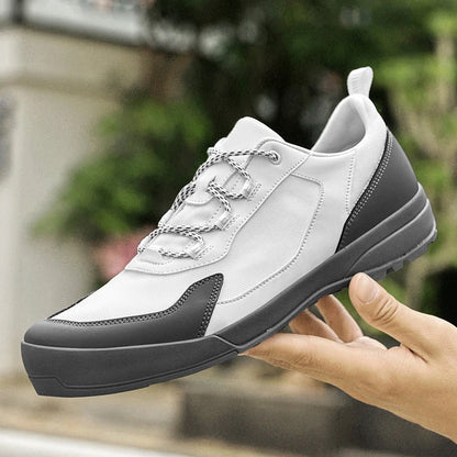 Leisure Walk Men Casual Shoes Fashion Genuine Leather Sneakers Outdoor Male Sports Shoes Non-Slip Walking Shoes Treking Footwear