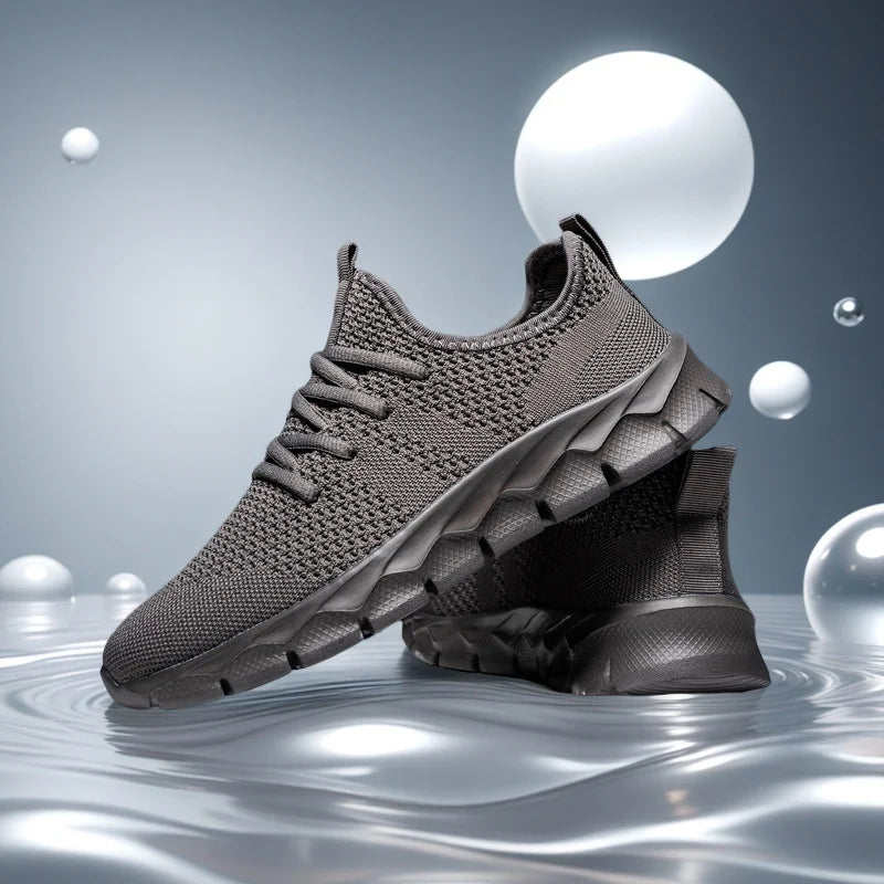 Herresneakers i mesh, lette damesko, afslappede flade sko, herreløbesko, sportssko, bløde tennissko, åndbare herresneakers