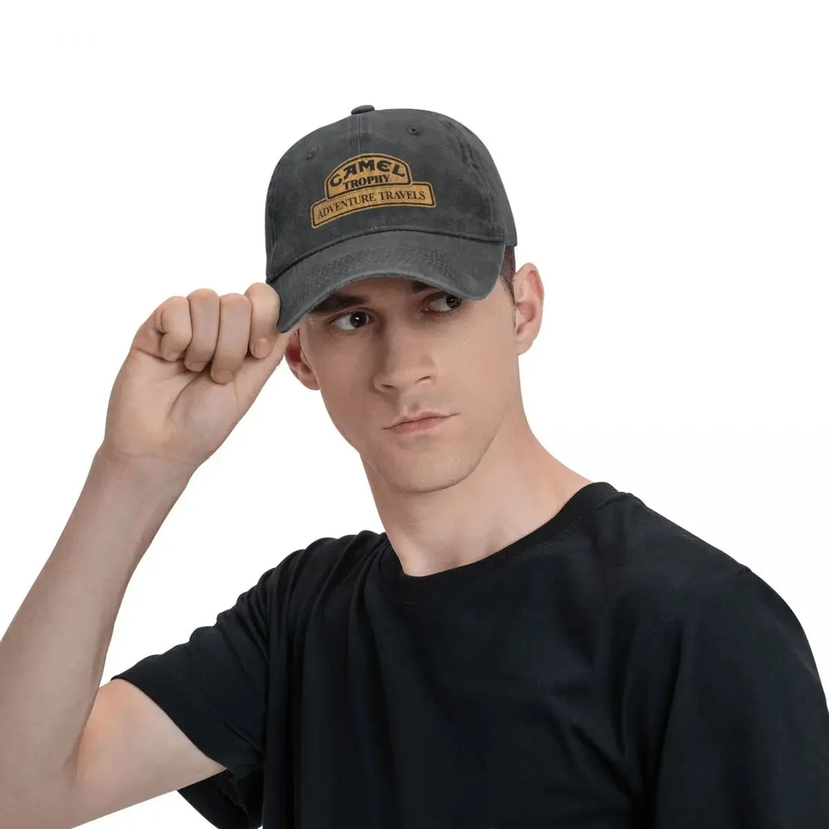 Retro Camel Trophy Racing Baseball Cap Men Women Distressed Denim Snapback Hat Outdoor Summer Unstructured Soft Caps Hat