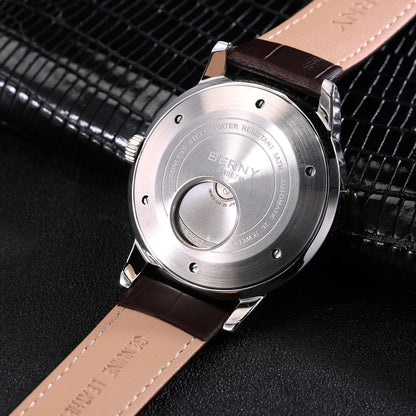 BERNY Luxury Automatic Watches for Men Fashion Elegant Mechanical Wristwatch Sapphire Date Week High-end Men's Dress Watch