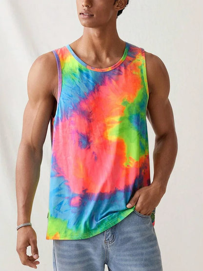 Street Fashion Personality Wolf Print Men's Tank Top Summer Daily Casual Men's Cool Tank Top Outdoor Sports Men's Tank Top