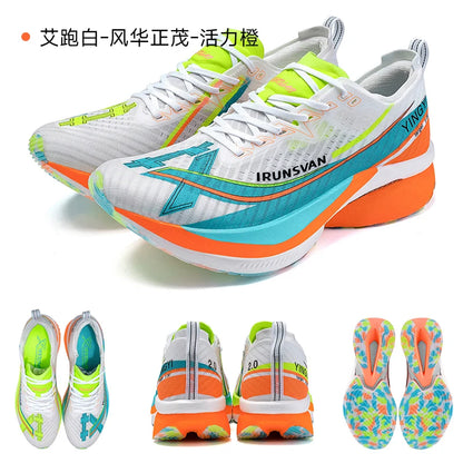 IRUNSVAN Men's Full-Palm Carbon Plate Marathon Road Running Shoes With Quick Rebound And Full Power Sports Shoes