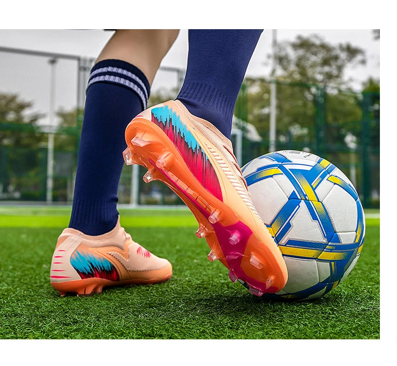New Men Soccer Shoes Cleats Women Professional Football Boots Training Outdoor Durable Firm Ground Lightweight Adult Rugby