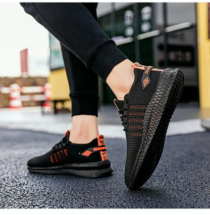 Zapatillas de moda ligeras para hombre, calzado casual transpirable con cordones, zapatos de caminar para hombre, calzado casual de verano