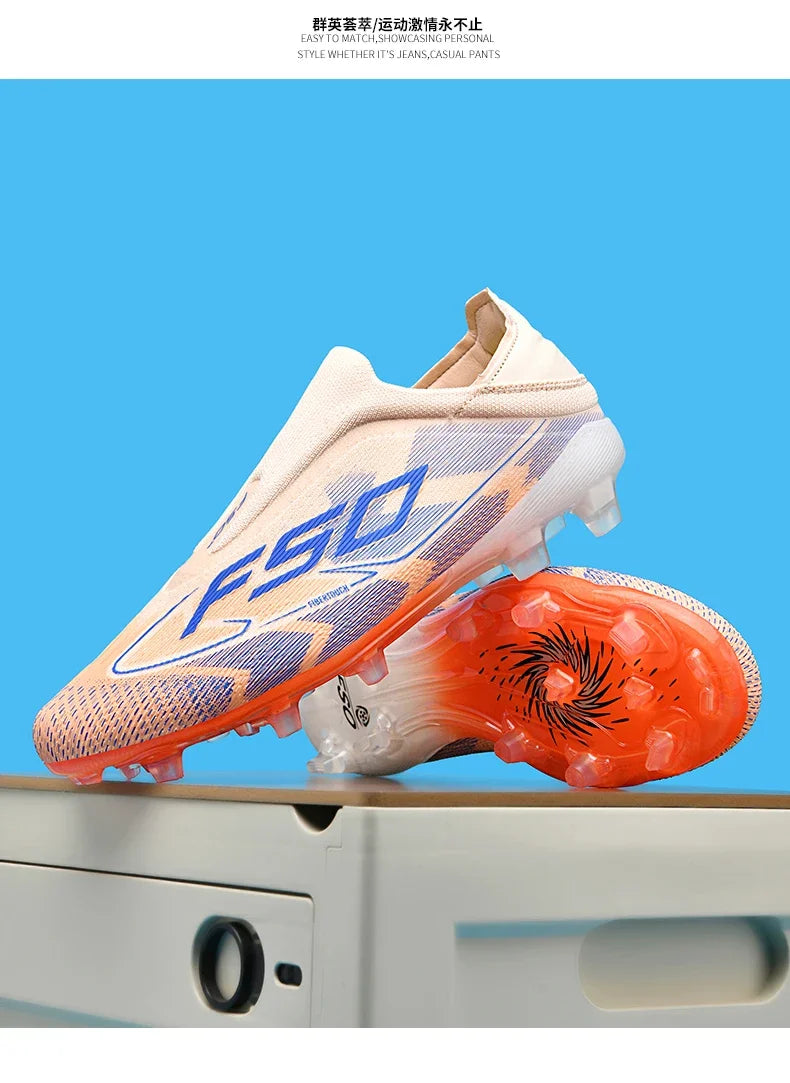 Fodboldstøvler til mænd – Fodboldsko i høj kvalitet – Sneakers – Til kampe – Indendørs – Skridsikre – Græsstøvler – Højt skaft – Futsal – Bestselgere – Udendørs