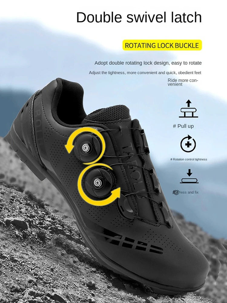 MTB cycling shoes breathable men and women off-road mountain bike cycling shoes self-locking speed mountain bike pedal shoes