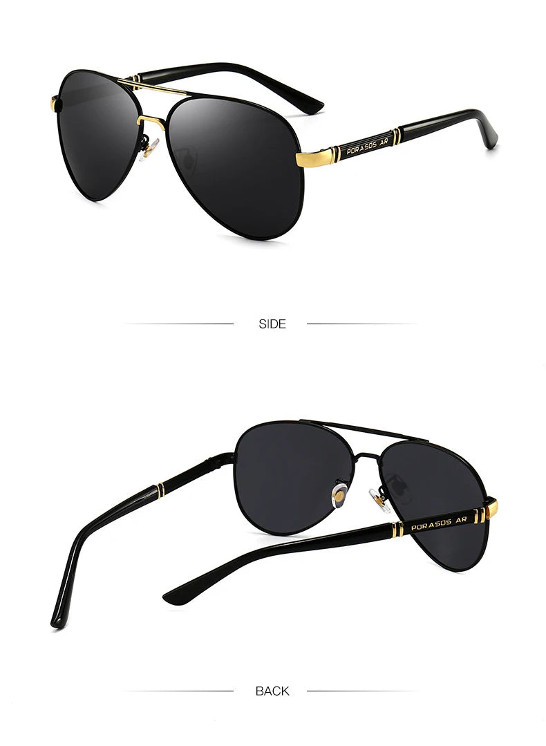 Classic Big Pilot Sunglasses Men Women Luxury Metal Black Aviation Sun Glasses Male Fashion Driving Vacation Shades UV400 Goggle