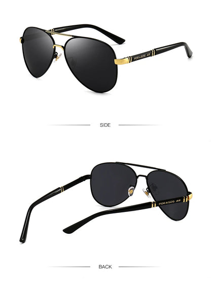 Classic Big Pilot Sunglasses Men Women Luxury Metal Black Aviation Sun Glasses Male Fashion Driving Vacation Shades UV400 Goggle