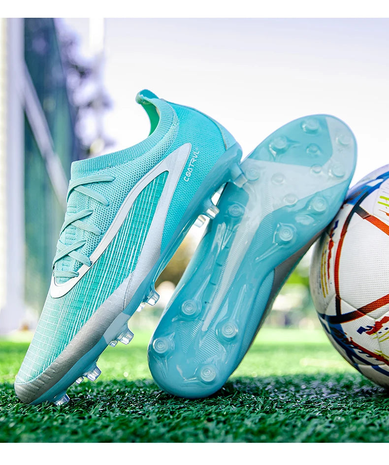 New Men Football Boots Outdoor Cleats Breathable Adult Non Slip Soccer Shoes Sport Long Spikes Training Boys Match Comfortable