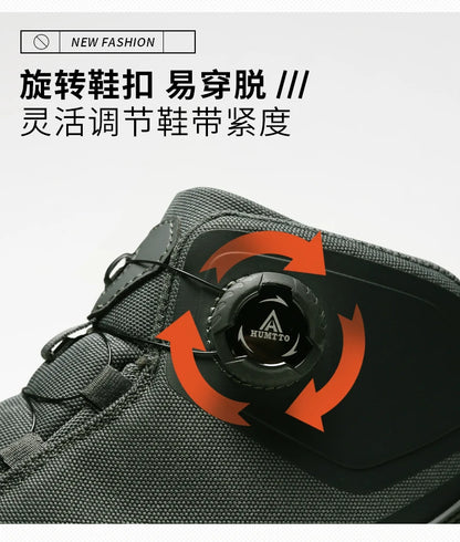 HUMTTO hiking shoes men's winter high-top warm non-slip hunting shoes women outdoor sports cushioning snow boots Tactical boots